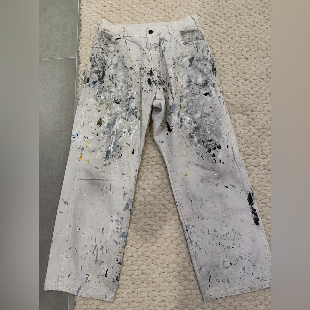 Dickies White Paint Splatter Pants